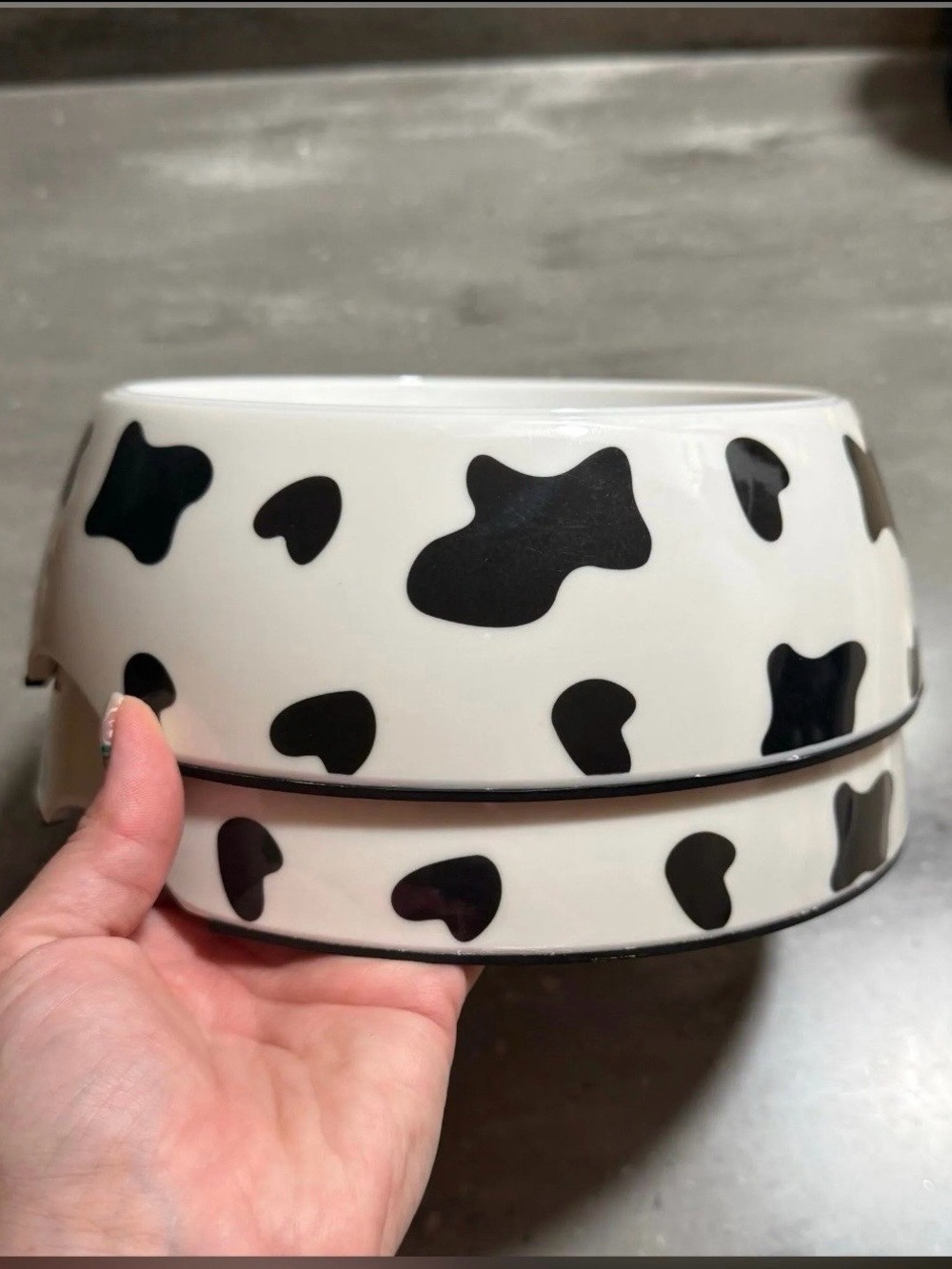 Spike & Stella Large Cow Print Durable Melamine Bowls - Set of 2